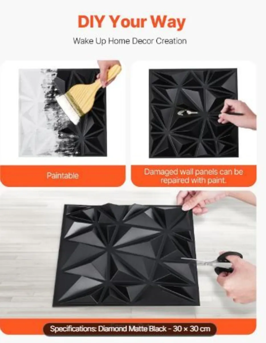 3D Wall Panels, 33-Pack - Image 1