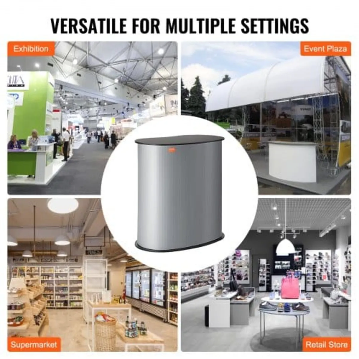 Portable Tradeshow Podium Table, 90 × 49 × 94 cm, - Image 3