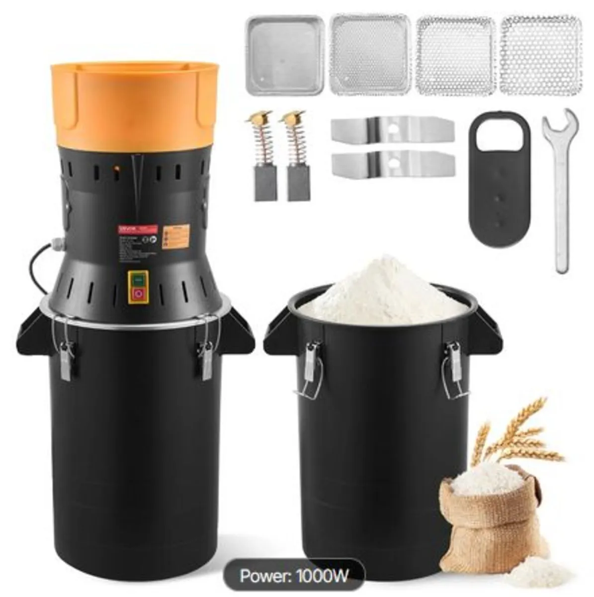 Electric Grain Mill Grinder,600W High Power Commer - Image 1