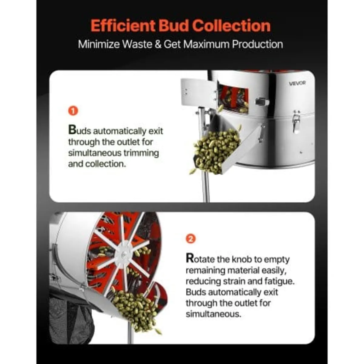 Electric Bud Leaf Trimmer, 415mm Tiltable Bud Trim - Image 4