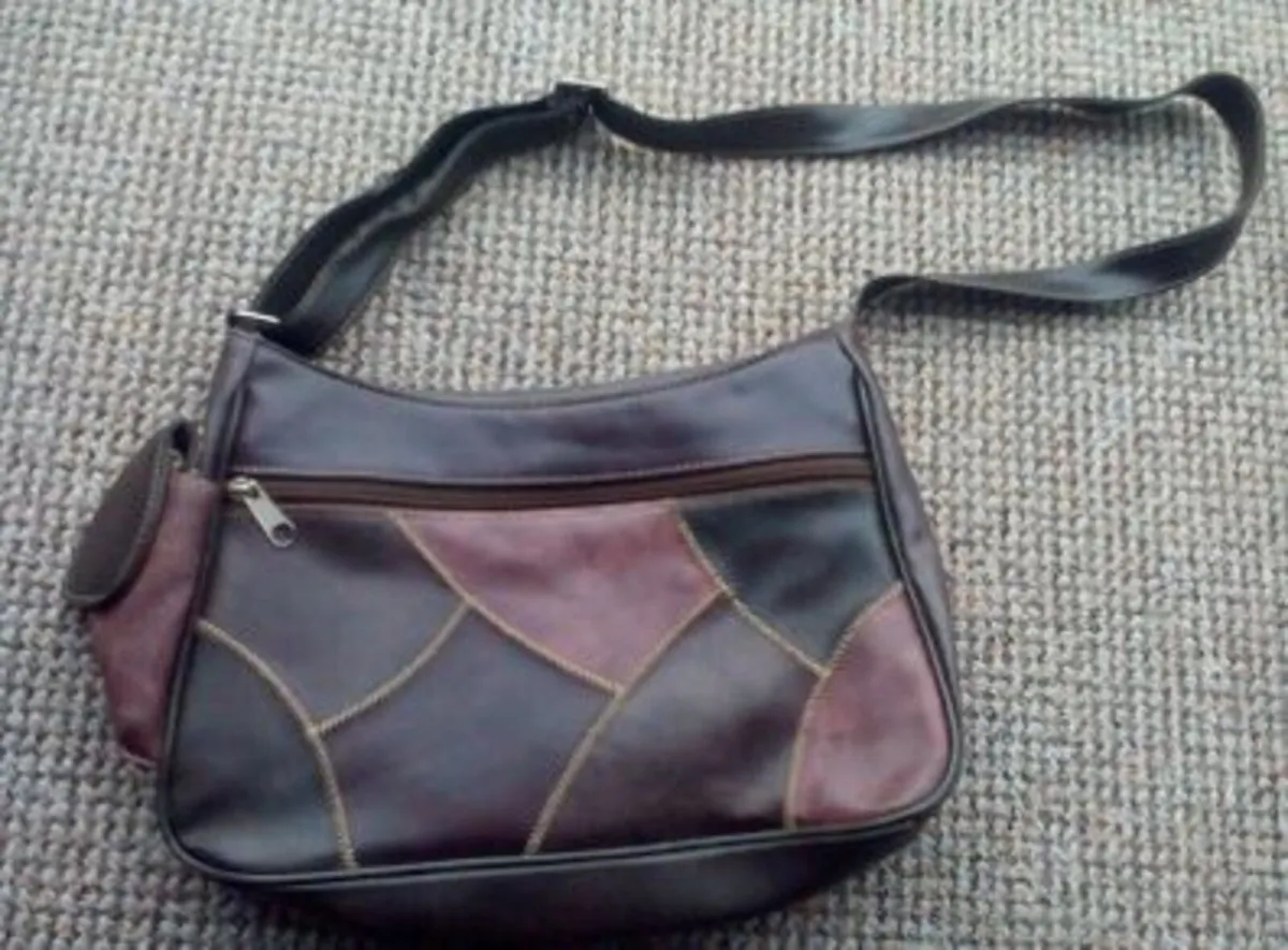 Patchwork Leather Effect Bag.