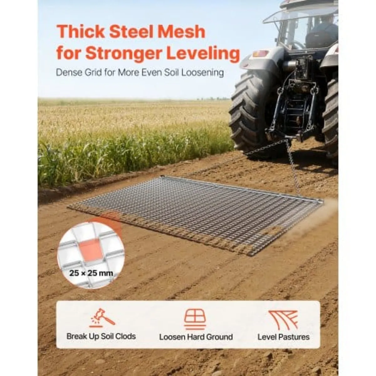 Drag Harrow, 1.5x0.9 m, High-Efficiency Chain Harr - Image 2