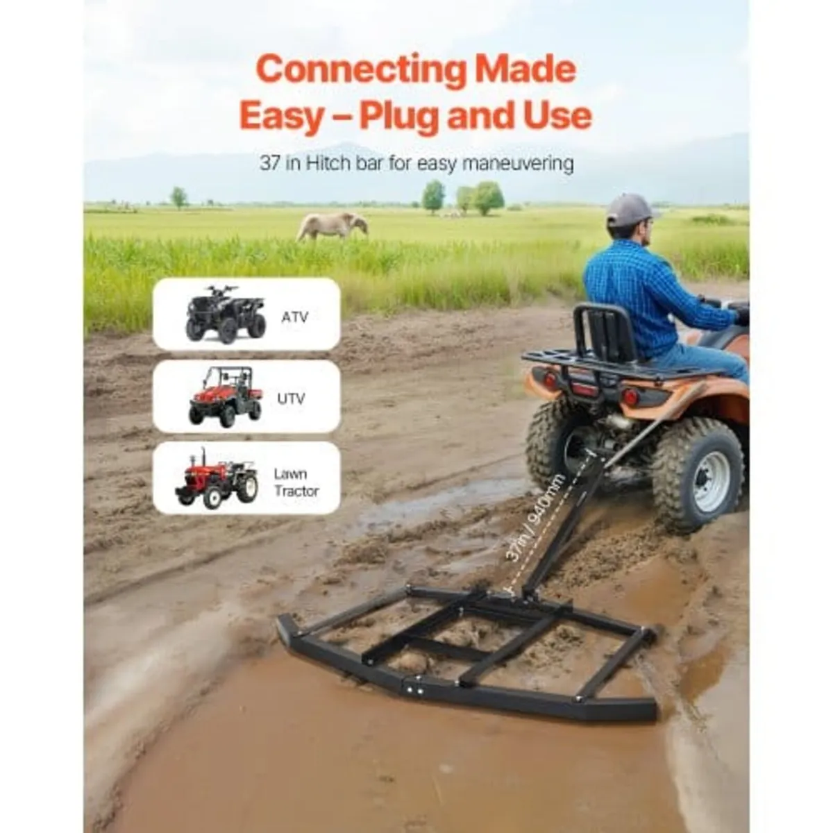Drag Harrow, 66" Width Tow Behind Drag Harrow, Q23 - Image 3
