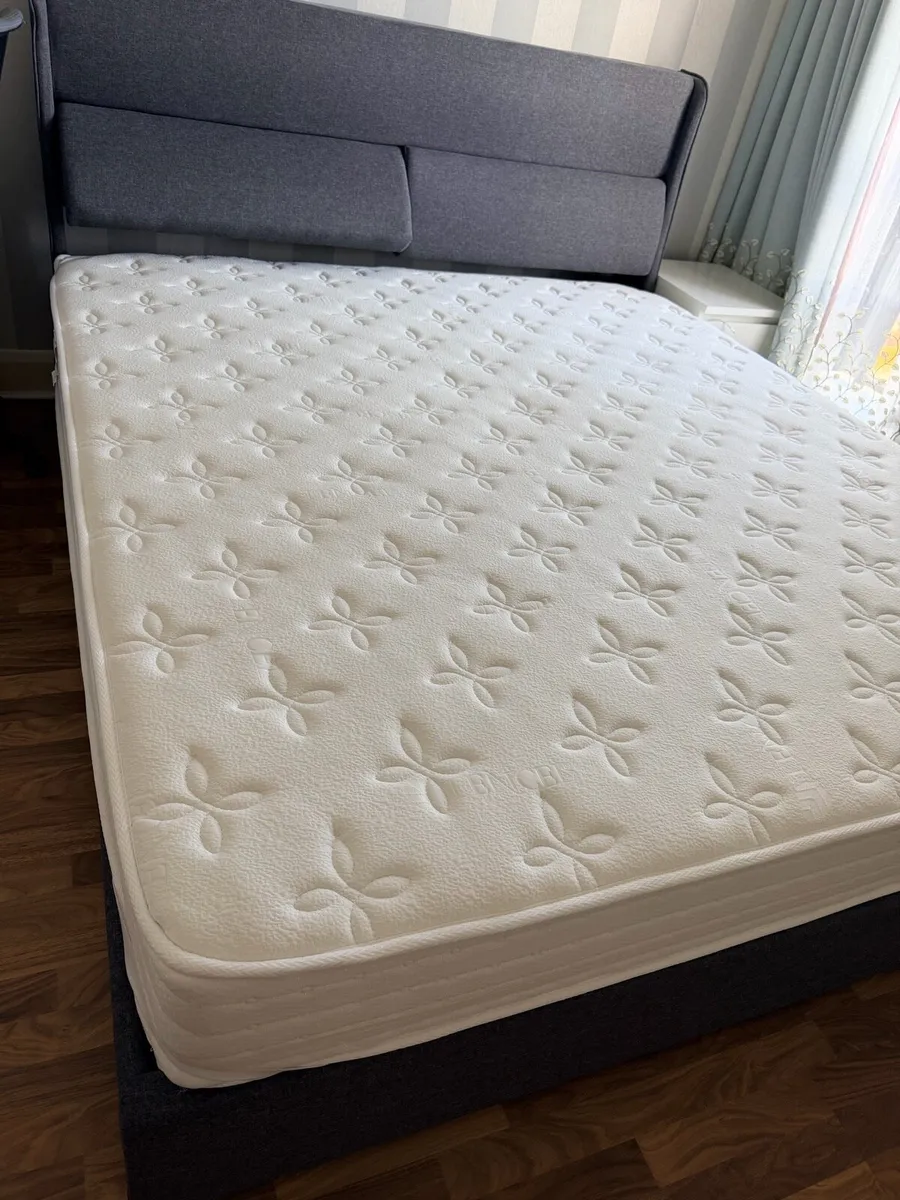 Super king bed frame and mattress - Image 2