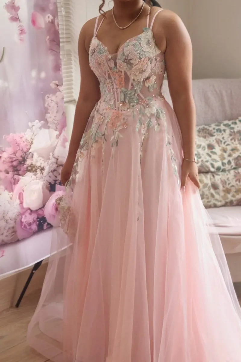 Stunning Light Coral Debs Dress - Image 2