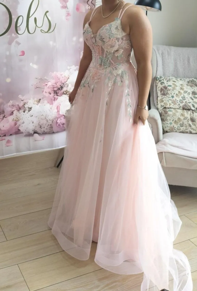 Stunning Light Coral Debs Dress - Image 1