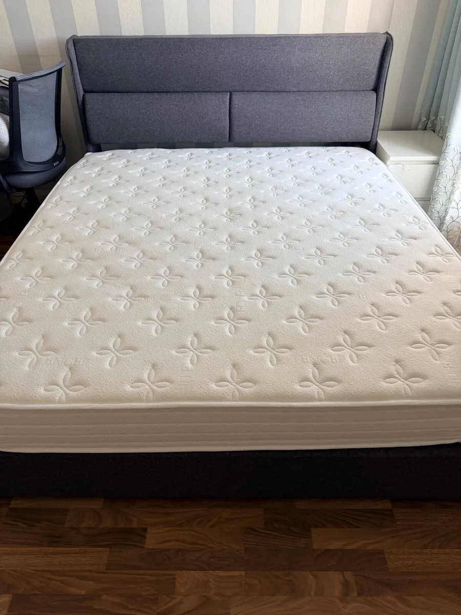 Super king bed frame and mattress - Image 3