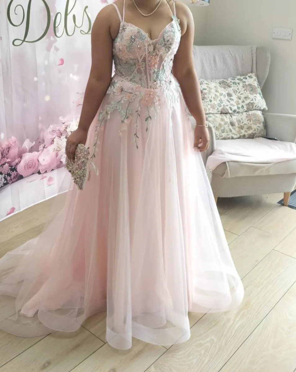 Stunning Light Coral Debs Dress - Image 4
