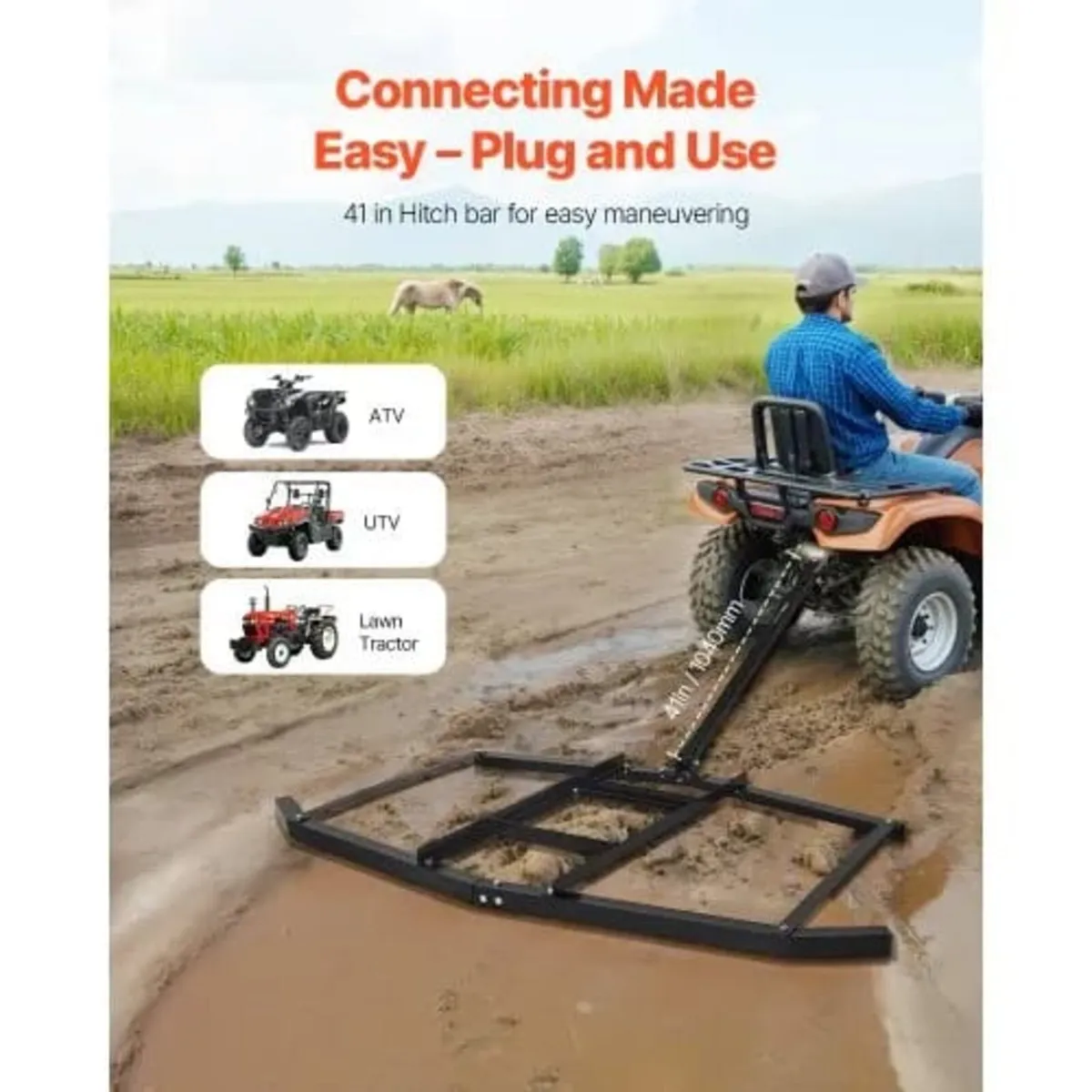 Drag Harrow, 74" Width Tow Behind Drag Harrow, Q23 - Image 2