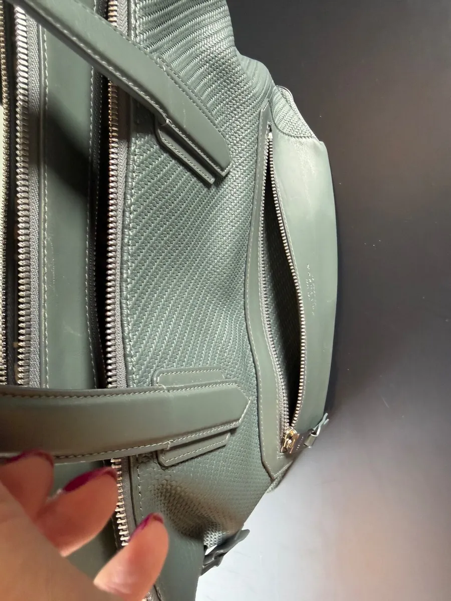 Smythson of Bond Street Grey Leather Tote Bag - Image 2