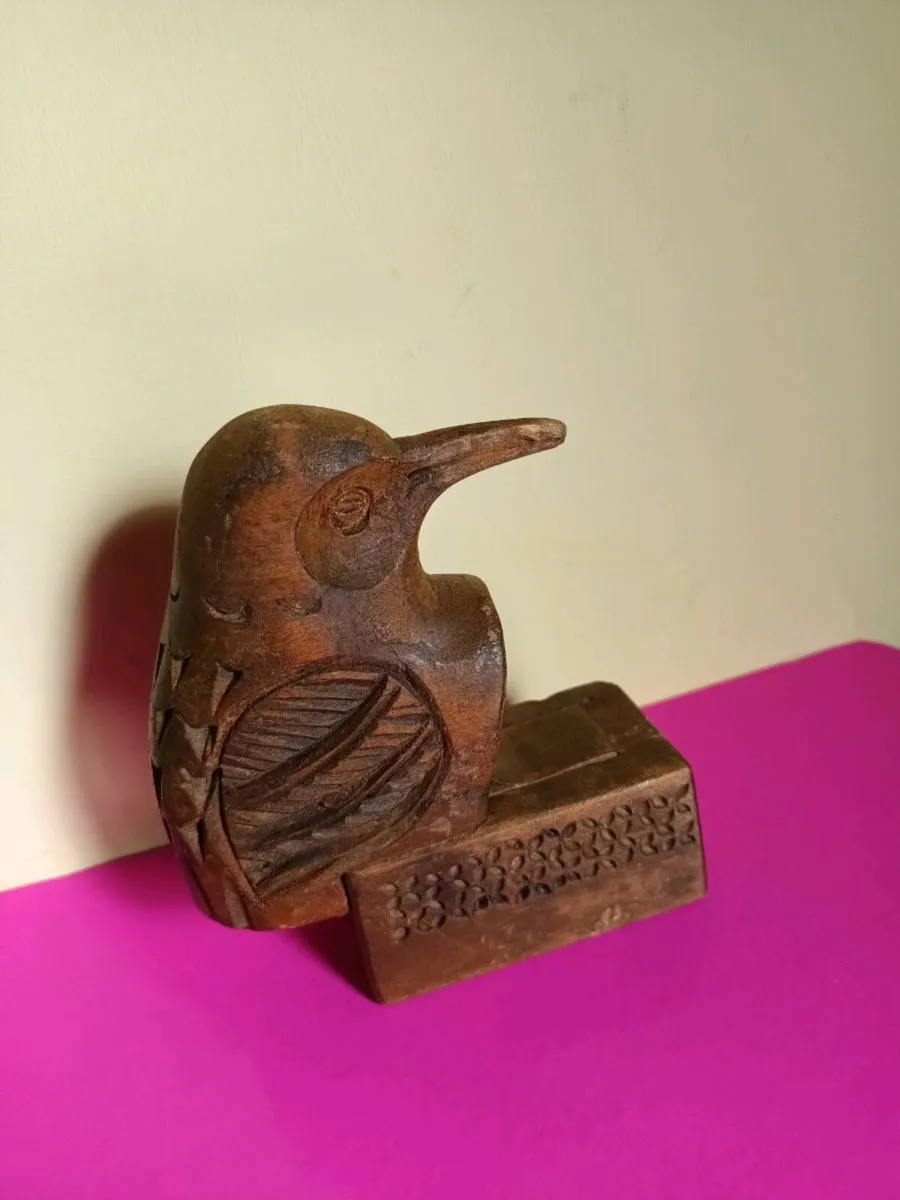 Vintage  Wooden Figural Match Holder - Image 2