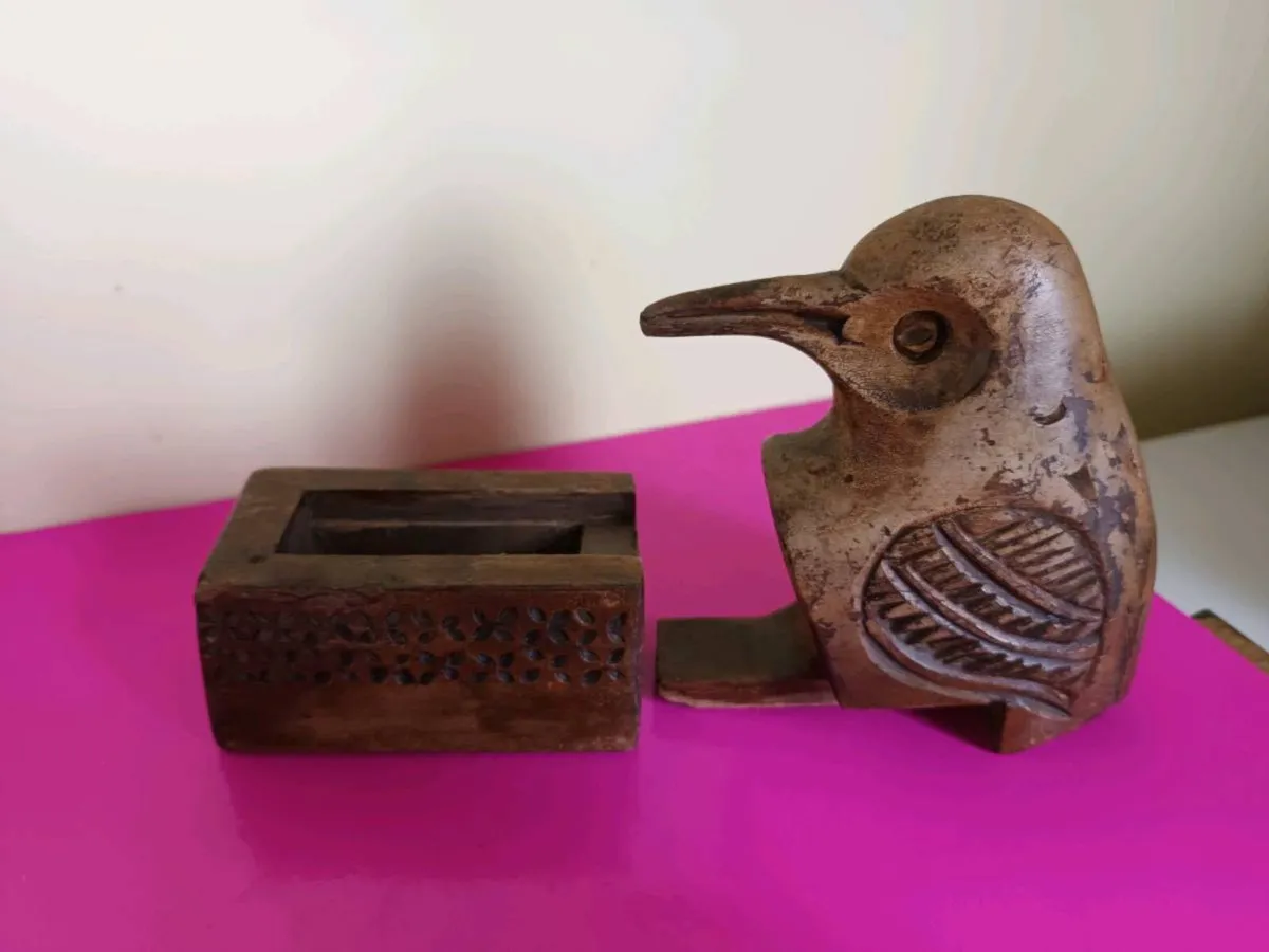 Vintage  Wooden Figural Match Holder - Image 3