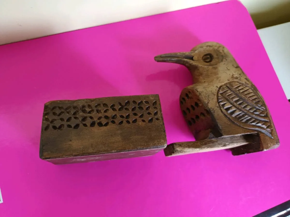 Vintage  Wooden Figural Match Holder - Image 4