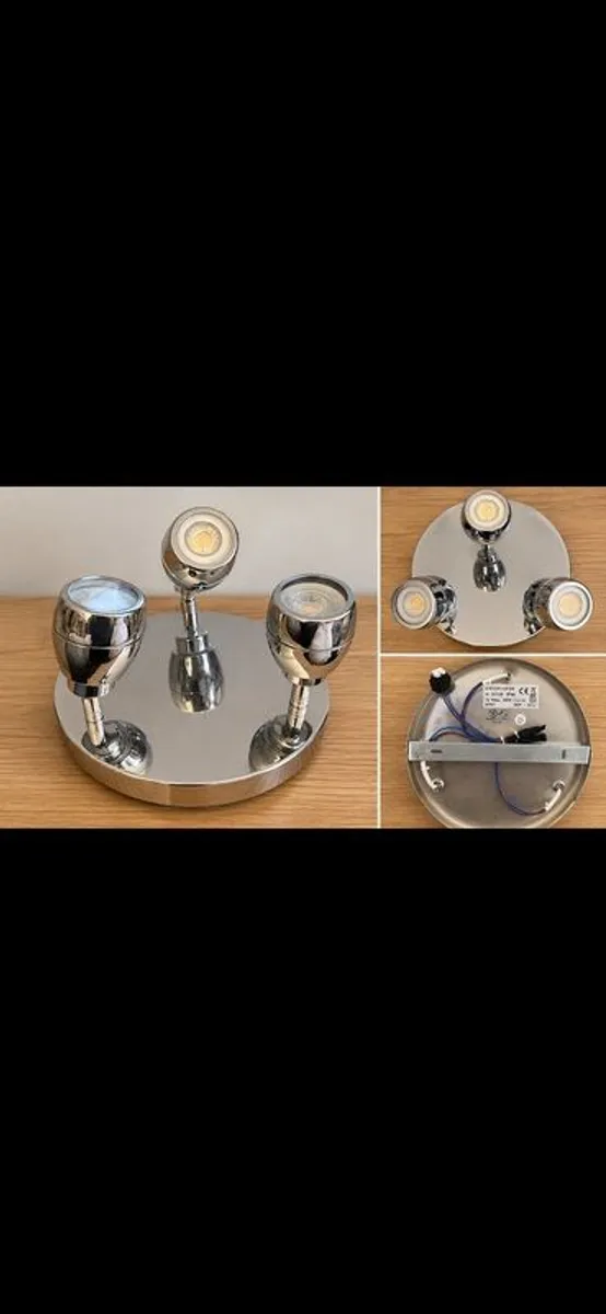 Endon Chrome 3 Light Ceiling Spotlight IP44
