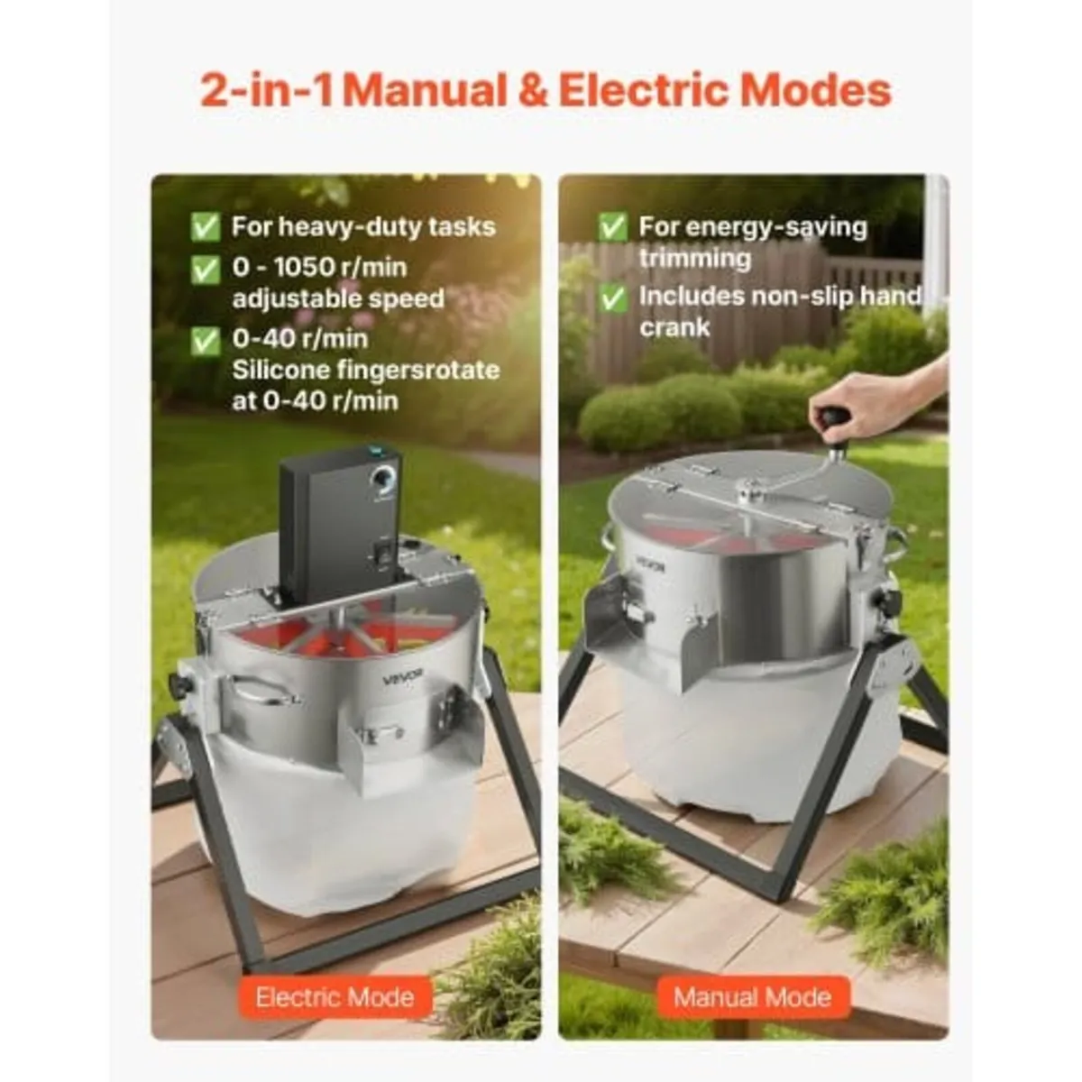Electric Bud Leaf Trimmer, 2-in-1 Manual & Electri - Image 2