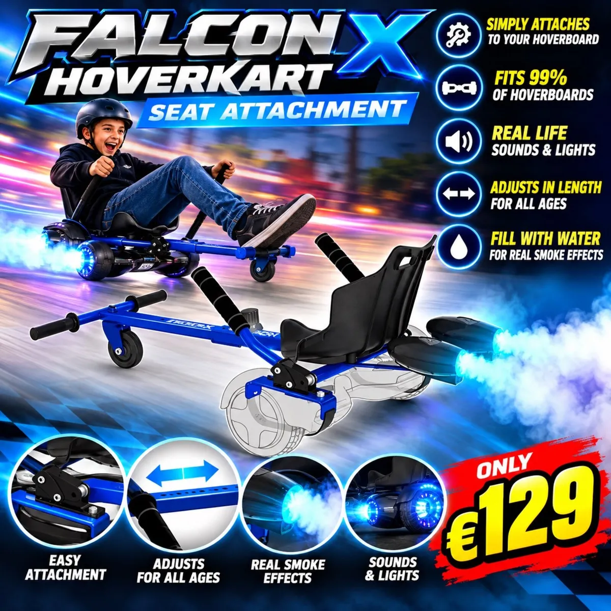 Free Shipping on Falcon X Hoverkarts