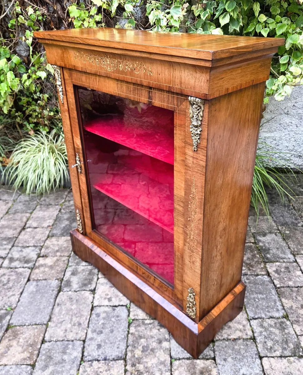 Victorian Burr Walnut Cabinet- Circa 1880 - Image 3