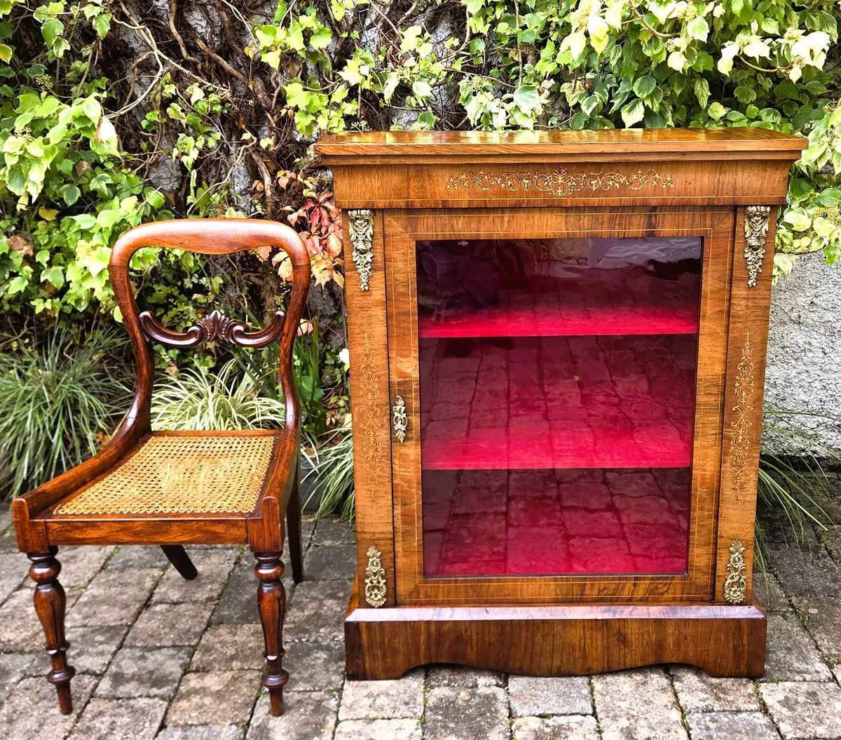 Victorian Burr Walnut Cabinet- Circa 1880 - Image 1