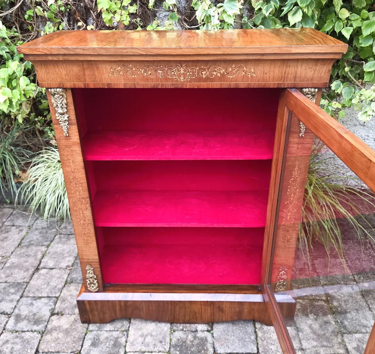 Victorian Burr Walnut Cabinet- Circa 1880 - Image 4