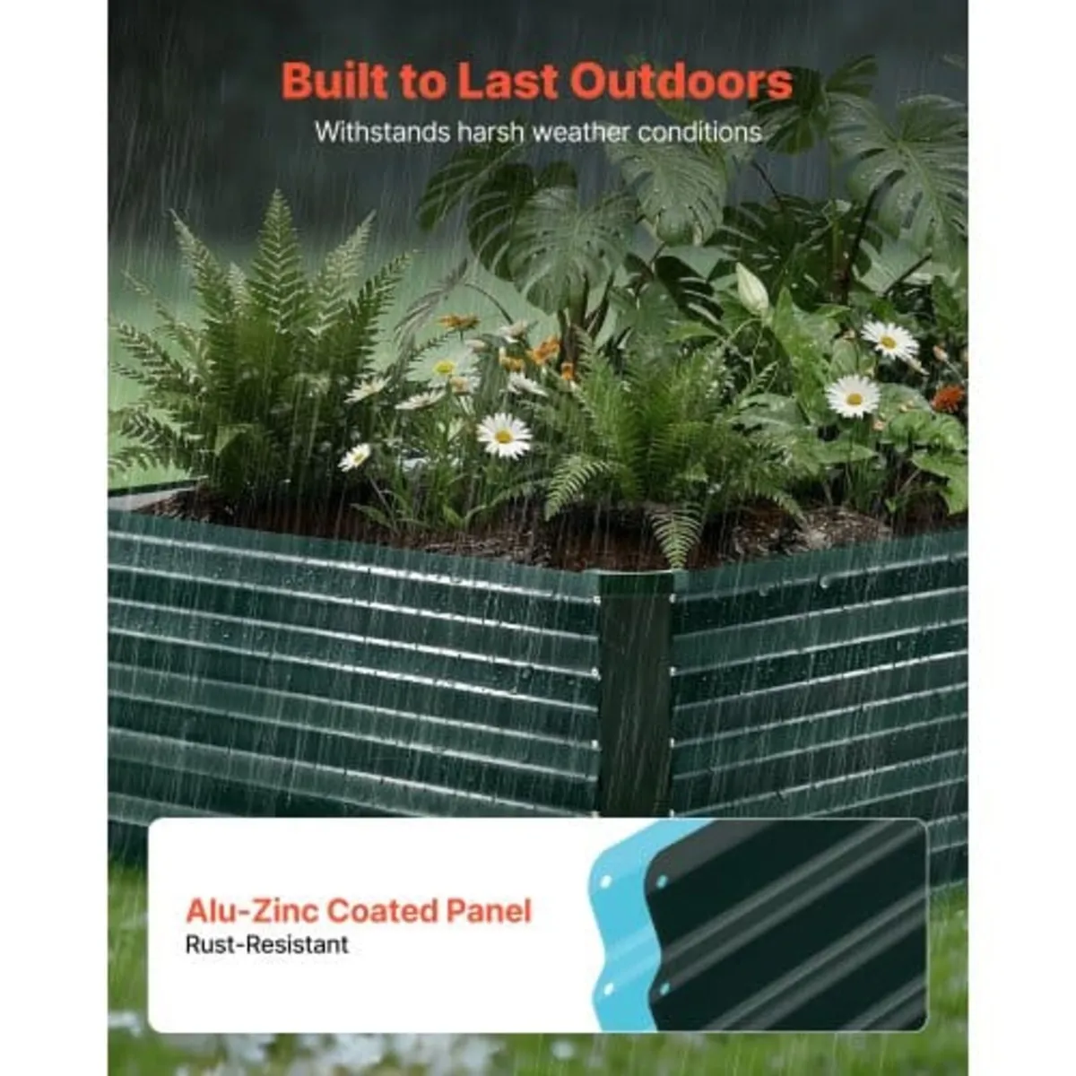 Galvanized Raised Garden Bed, 2030 x 1020 x 460 mm - Image 3