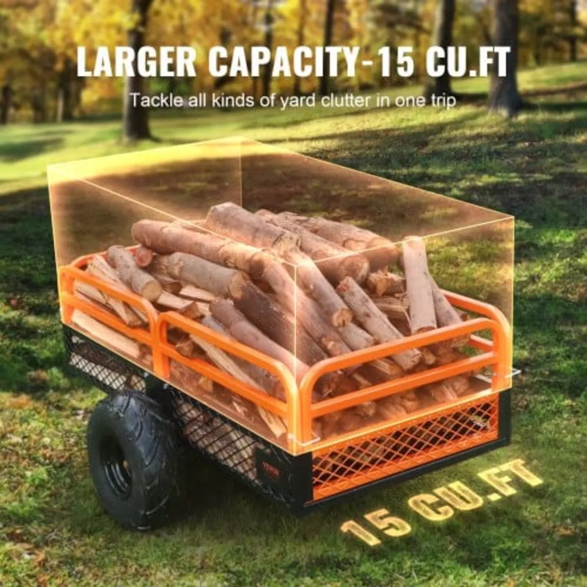 Heavy Duty Steel ATV Dump Trailer, 680 kg Load Cap - Image 2
