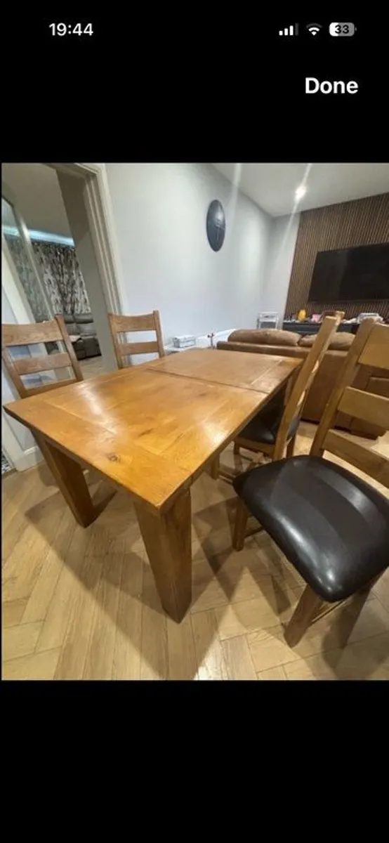 Dining Table & 4 Dining Chairs - Image 3