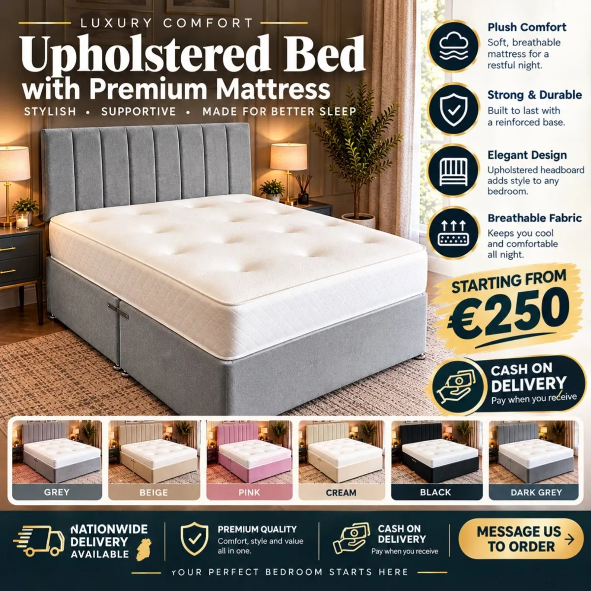 Bed and mattress