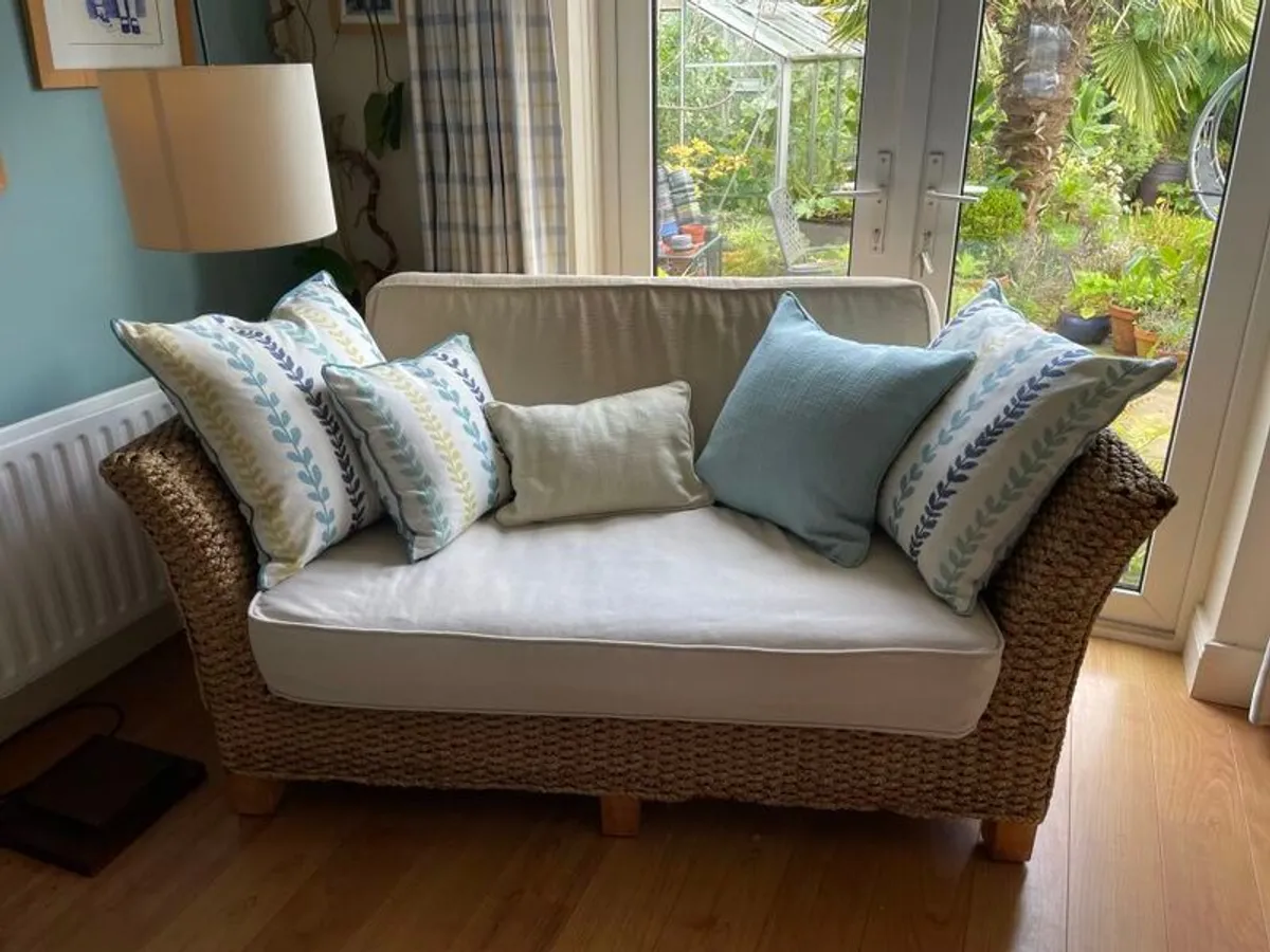 two seater couch and chair - Image 2