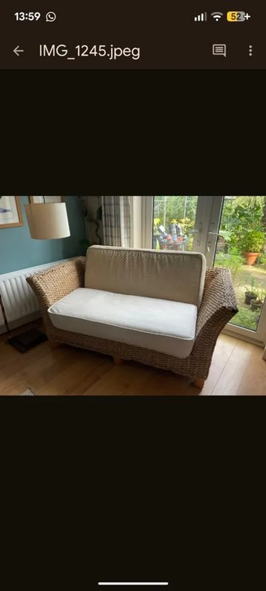two seater couch and chair - Image 4