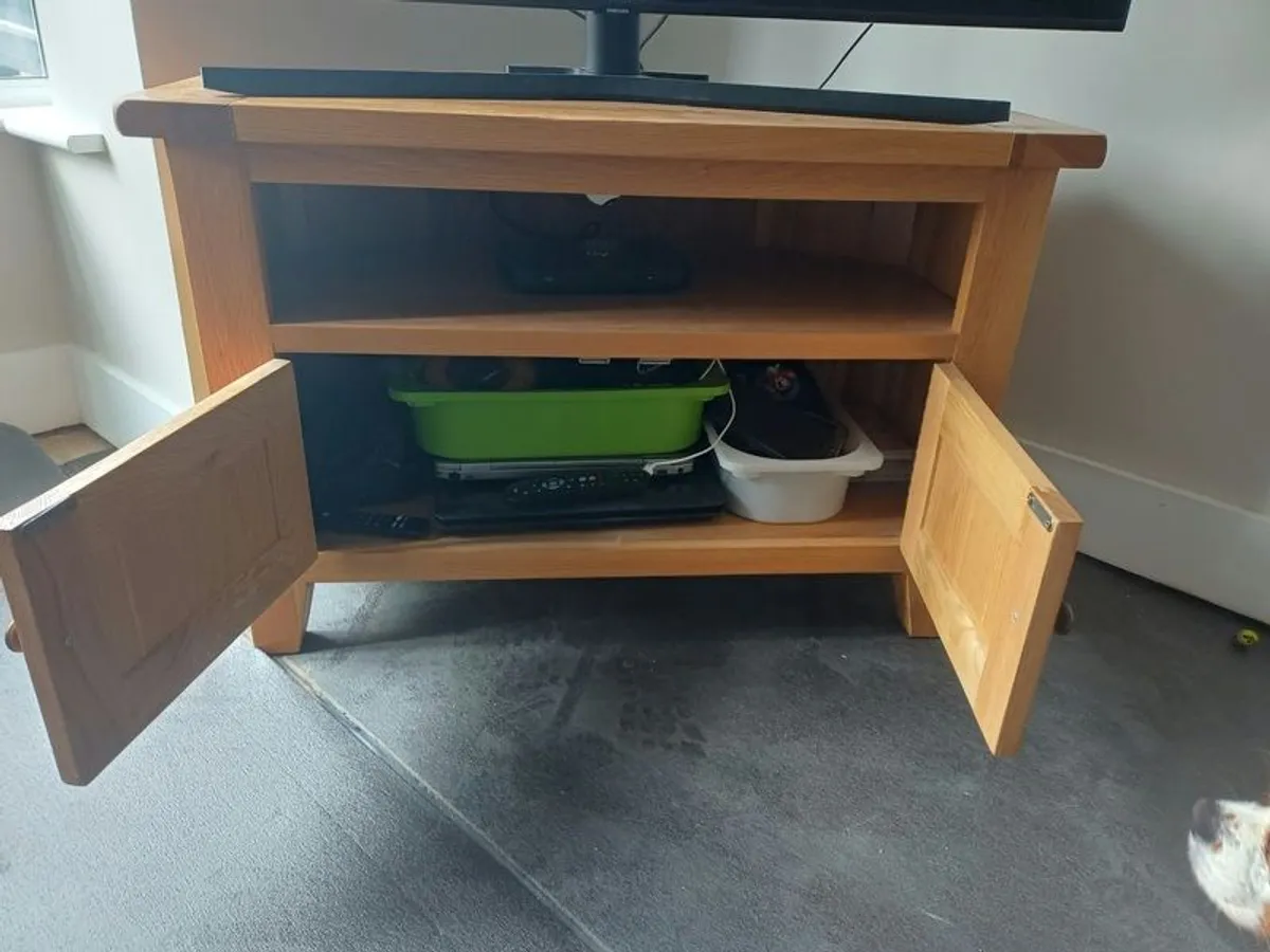 Solid Oak TV Stand - Image 2