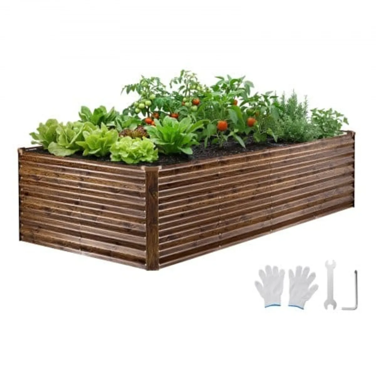 Galvanized Raised Garden Bed, 240 x 120 x 62 cm, R - Image 1