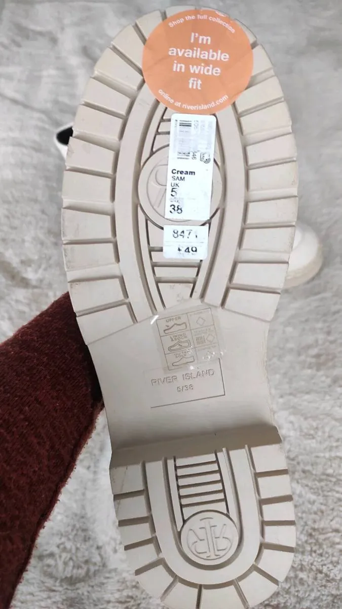 Cream boots River Island size38 - Image 3