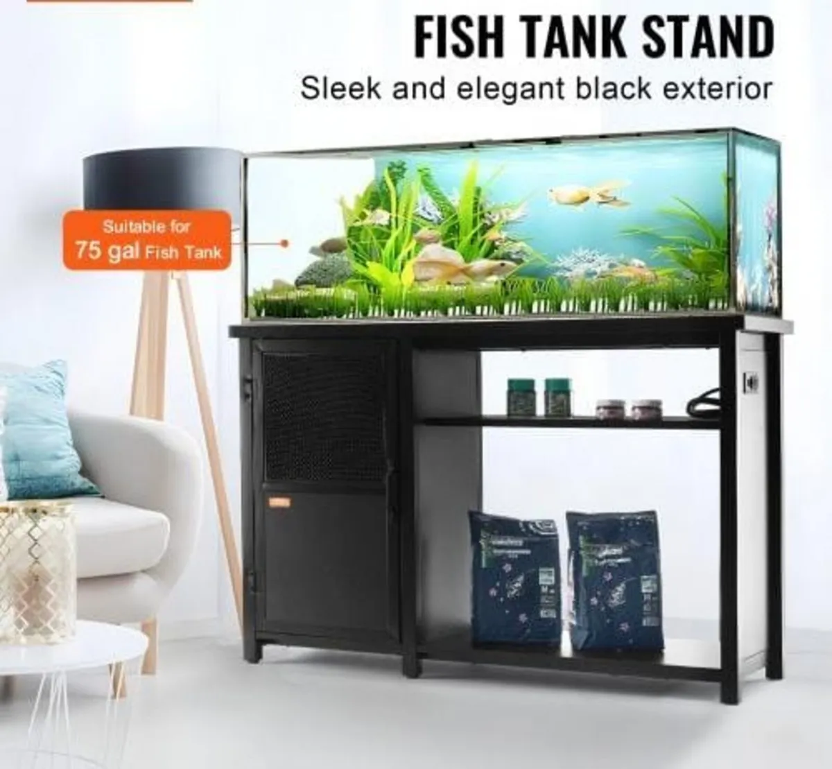 Aquarium Stand, 75 Gallon Fish Tank Stand, 52 x 19 - Image 2