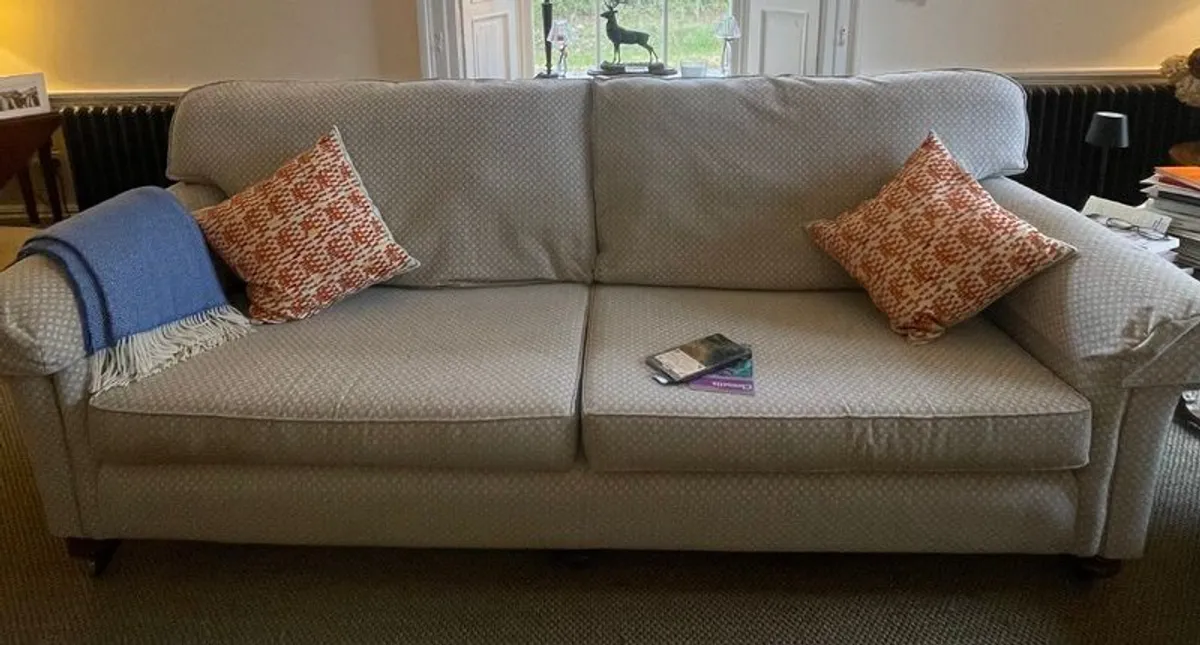 Large couch recently reupholstered - Image 1