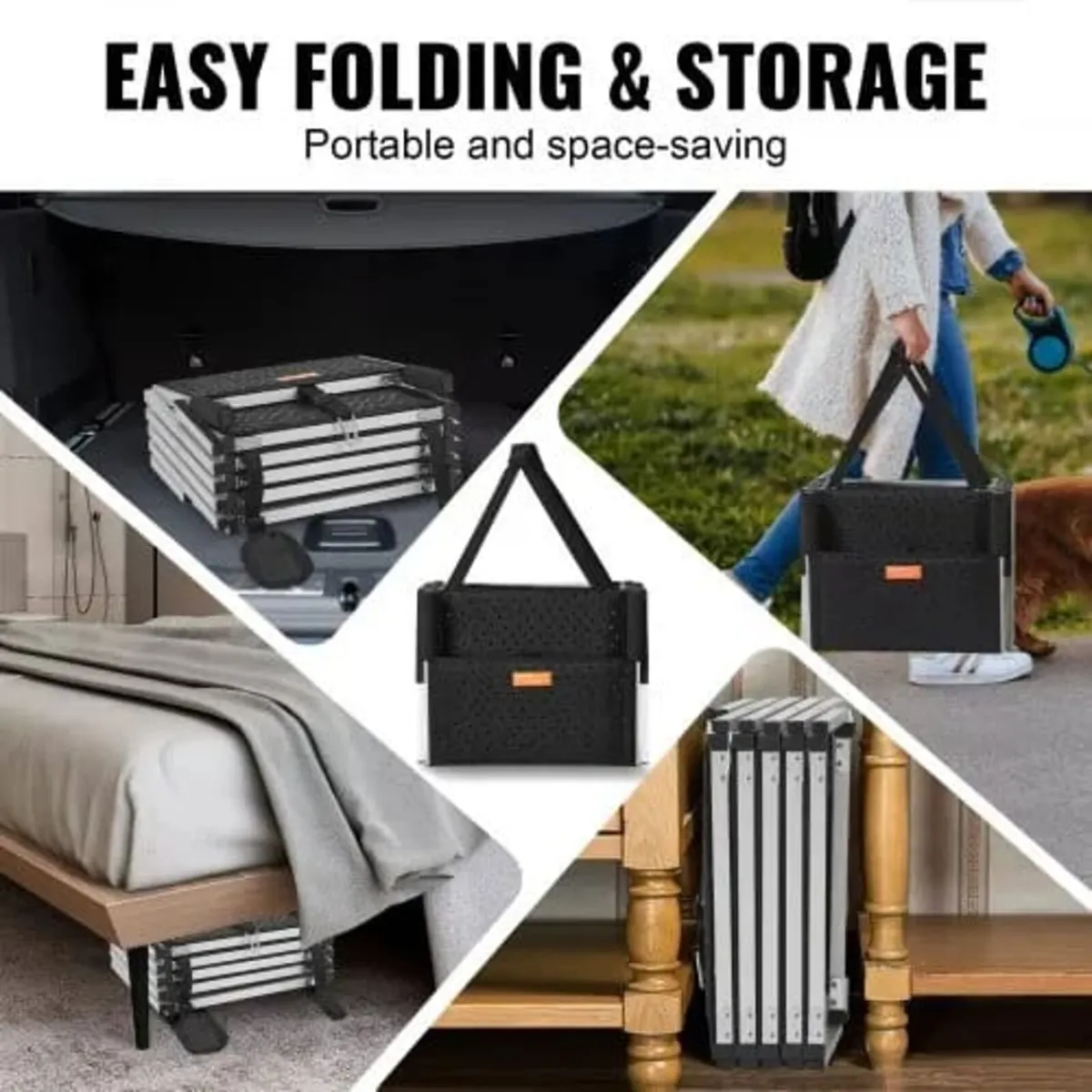 Dog Stair for Cars 5-step Folding Dog Steps Alumin - Image 2