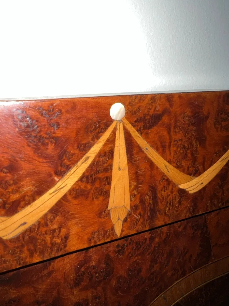 Antique Burr Walnut Bed - Image 3