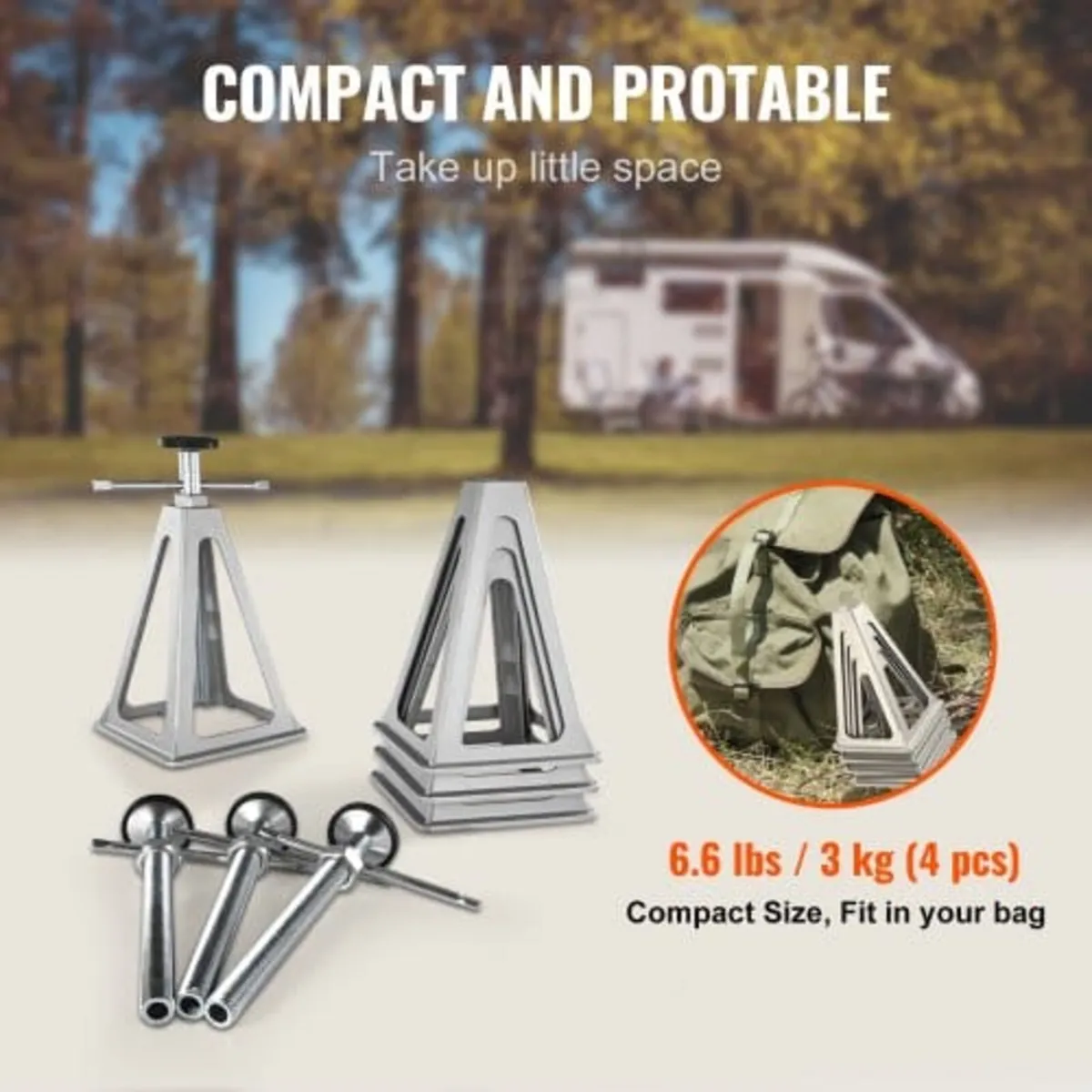 RV Stabilizer Jacks, 4 Pack Aluminum RV Leveling J - Image 3