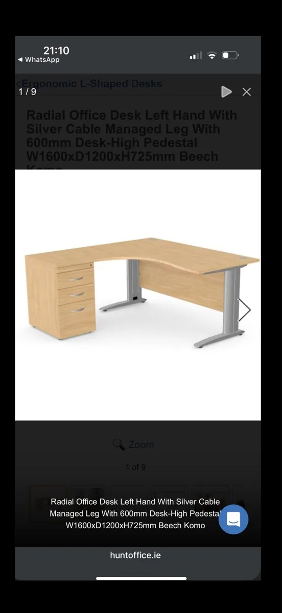 L-shaped office desk - Image 1