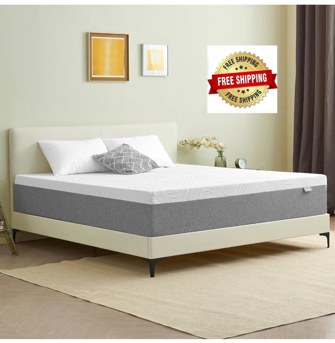 20cm King Mattress with Memory Foam and Anti-mite, - Image 1