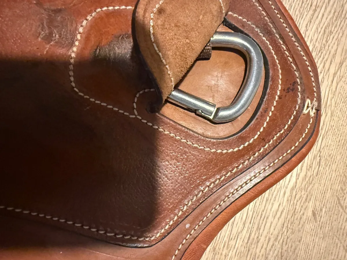 Antares brown leather stud girth - Image 3