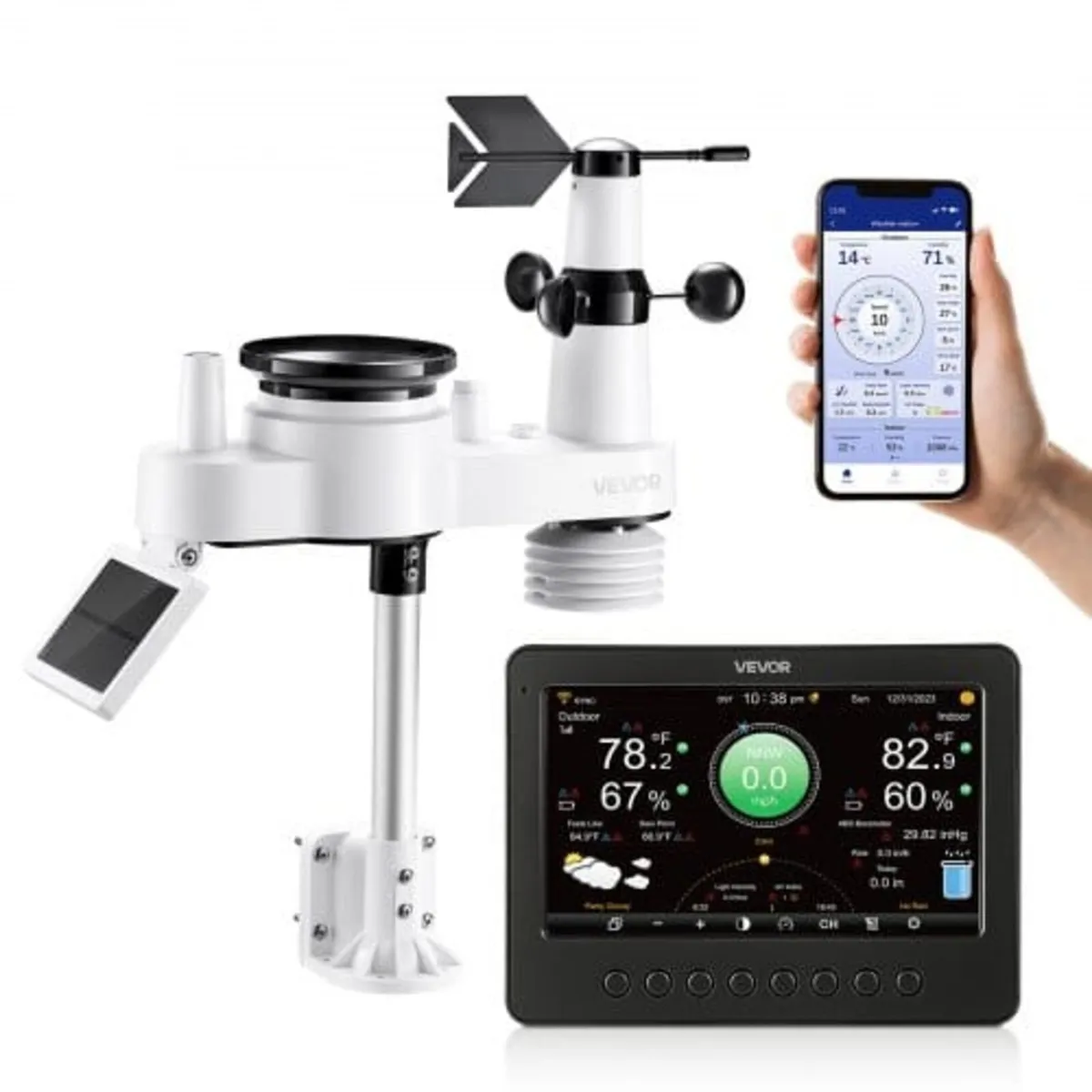 7-in-1 Wi-Fi Weather Station, 177.8 mm TFT Display - Image 1