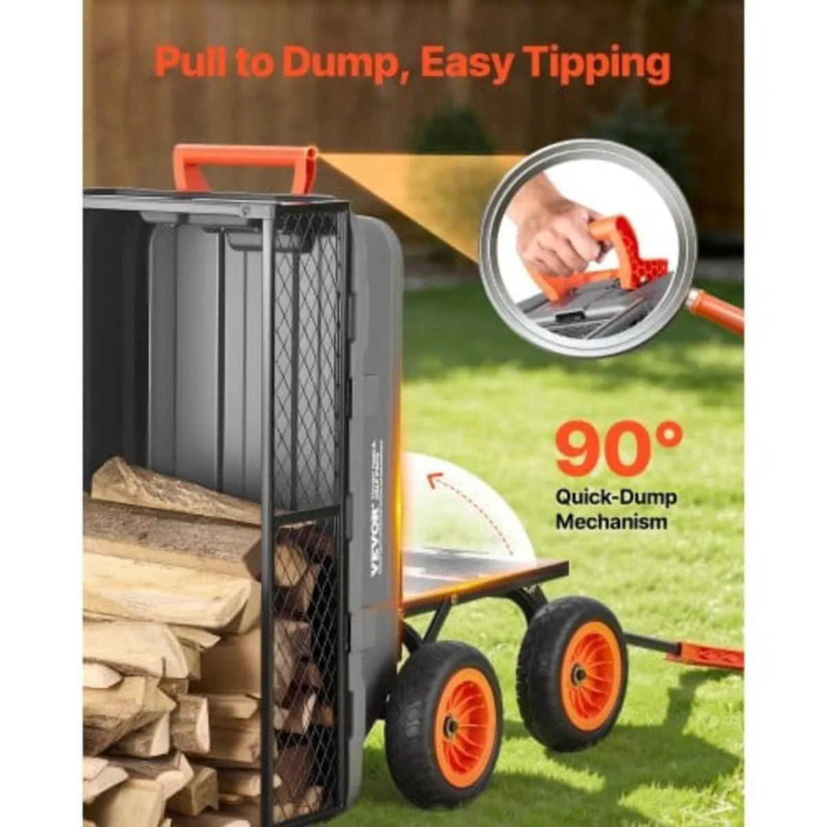 Garden Dump Cart, 362 kg Poly Dump Cart, Garden Ca - Image 4