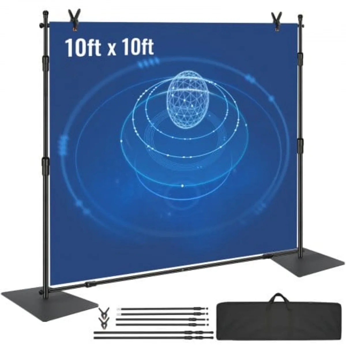 304.8 x 304.8 cm Pipe and Drape Kit, Heavy Duty Ba - Image 1