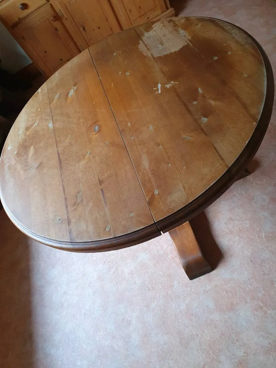 Solid Pine Expandable Table & 4 Chairs - Image 1