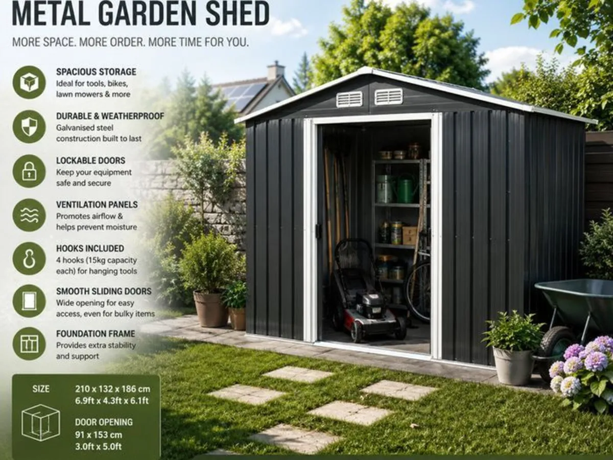 Metal Shed 7ft x 4ft - Image 4