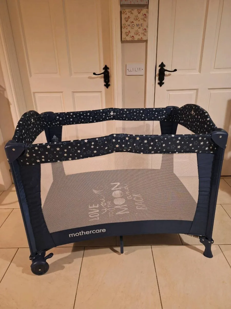 Mothercare Folding Travel Cot With Carry Bag - Image 1