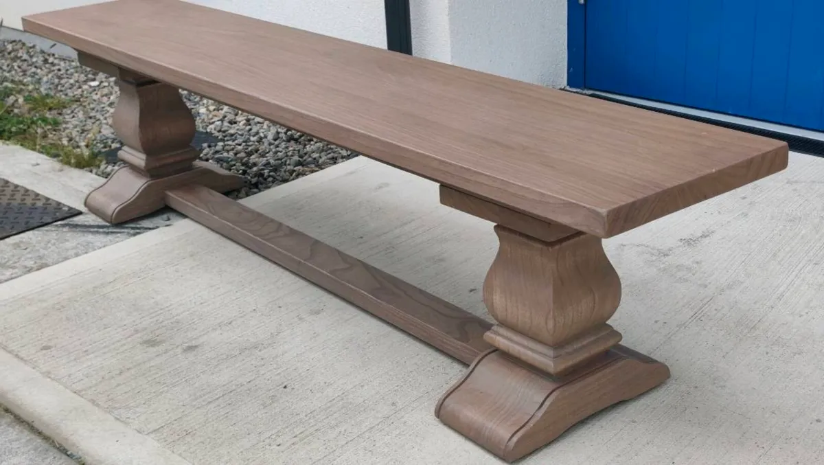 200cm Vintage Ash Dining Bench Like New - Image 2