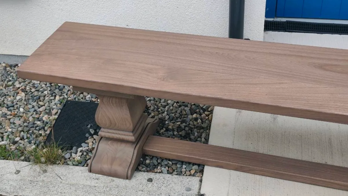 200cm Vintage Ash Dining Bench Like New - Image 1
