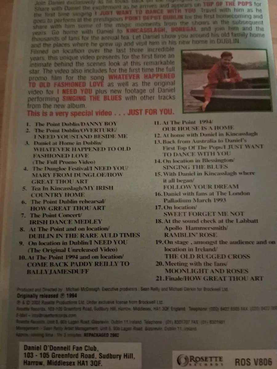 Daniel O Donnell videos x3 - Image 3