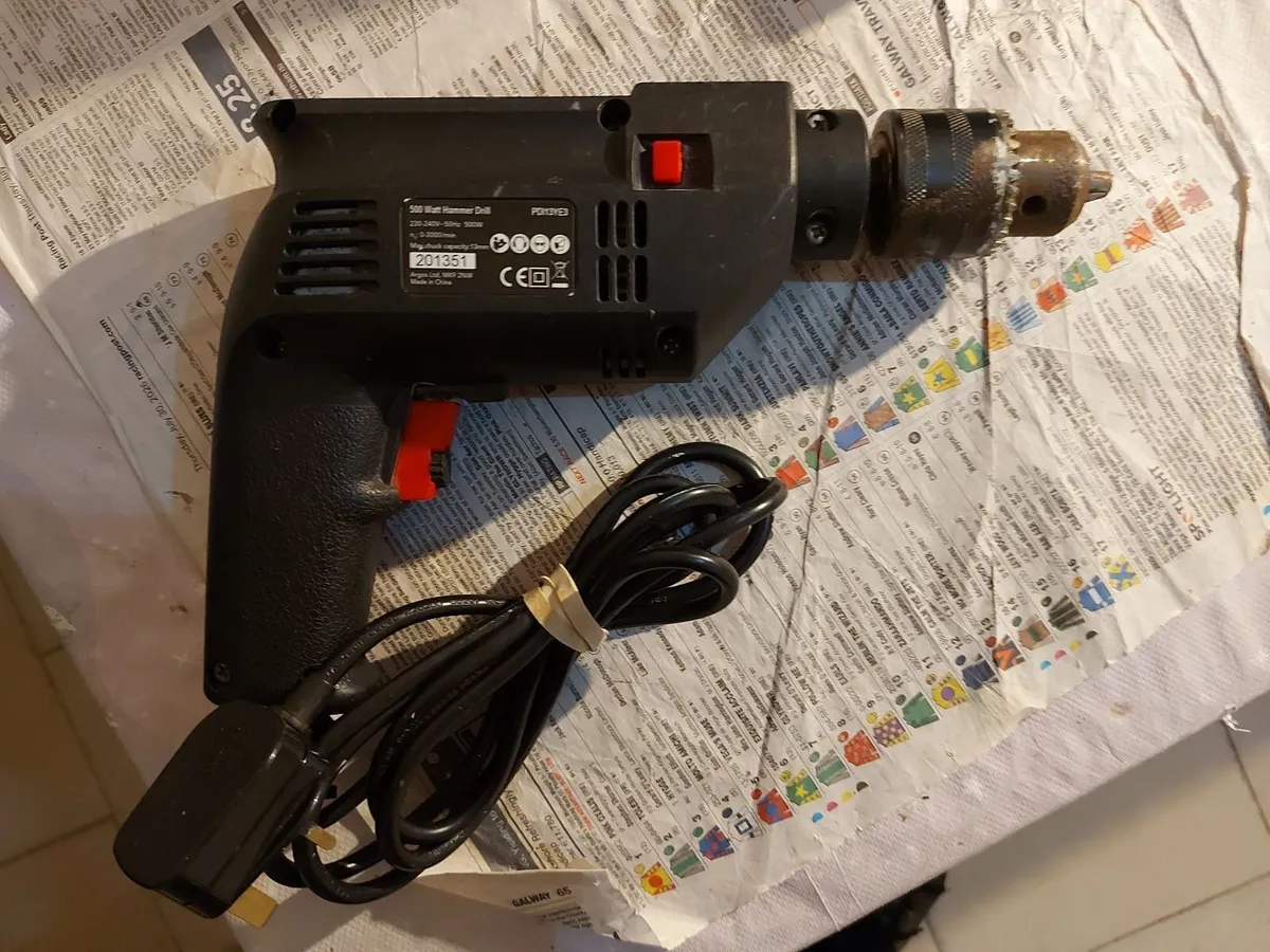 500 Watt Hammer Drill, PDI13YE3 Excellent Conditio - Image 2